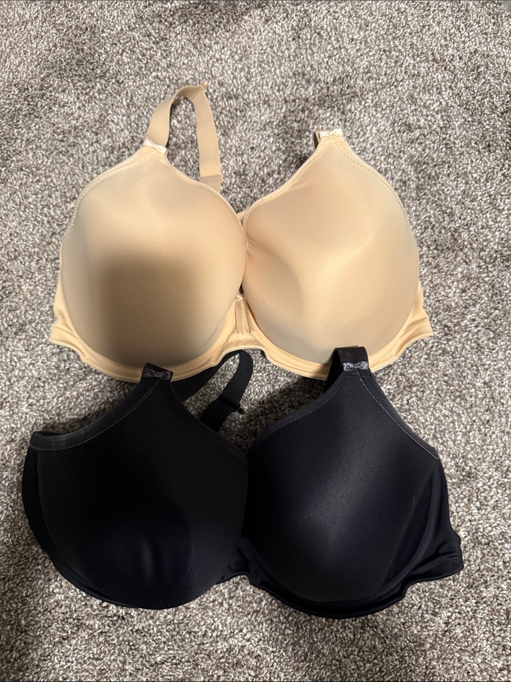 Elomi Everyday Smooth Molded T-Shirt Bra - Black & Nude